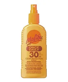 MALIBU Once Daily Clear Protection Spray SPF 30 - 200mL