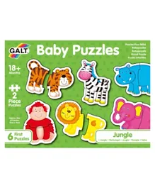 Galt Toys Jungle Baby Puzzles Set - 6 First Puzzles (2 Piece Puzzle)