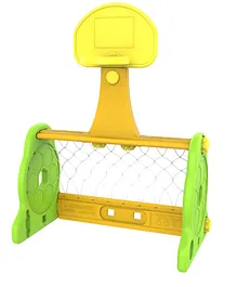 Mini Panda Soccer Goal and Basketball - Multicolour