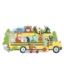 Sassi Animals On A Bus Travel Puzzle And A Book - 20 Pieces