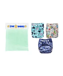 Star Babies - Swim Diaper Pack Of 3, Face towel 100% Cotton