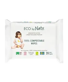 Naty Wipes Travel Pack Unscented - 20 Wipes