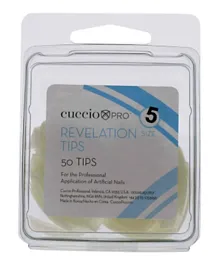 Cuccio Pro Revelation Tips Acrylic Nails Size 5 - 50 Pieces