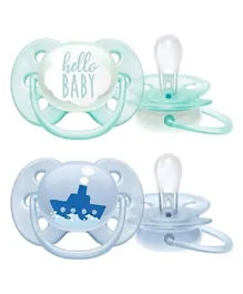 Philips Avent Soft Silicone Soothers - 2 Pieces