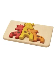 Plan Toys Wooden Giraffe Puzzle - Multicolour