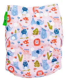 Green Future Reusable Diaper with Inserts - Pink