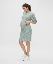 Mamalicious Maternity Dress - Granite Green
