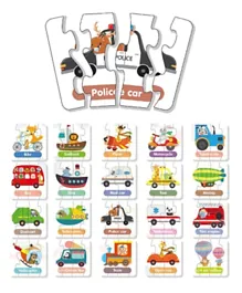 Little Story 20-in-1 Matching Puzzle Educational & Fun Game - Transport