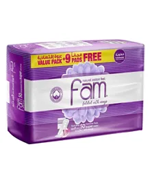 FAM Maxi Folded Sanitary Pads With Wings Super - 50 Pieces
