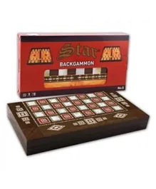Star Polyester Mother of Pearl Backgammon Board Medium - 2 to 4 Players