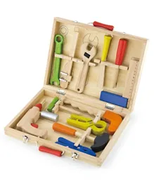 Viga Wooden Tool Box Multi Color - 12 Pieces
