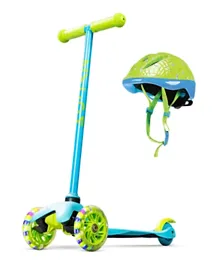 Madd Gear Zycom Zipper Scooter with Helmet - Blue/Lime