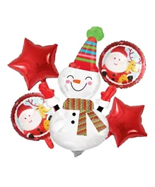 Lafiesta Snowman Balloons Christmas Decorations - 5 Pieces