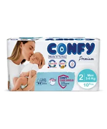Confy Premium Baby Diapers Micro Pack Mini size 2   - 10 Pieces