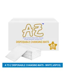 A to Z Disposable Changing Mat Value White - Pack of 45