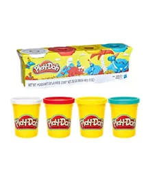 Play-Doh Pack of 4 Classic colors  dough - Multicolor