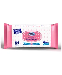 Cool & Cool Baby Wipes Extra Large Pink - 84 Wipes