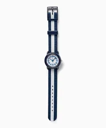 Zippy Striped Watch - Dark Blue/White