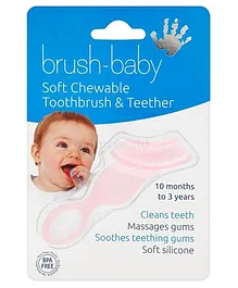 Brush Baby Soft Teether Brush for Babies and Toddlers - Pink