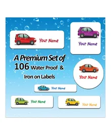 Ajooba Value Pack with Personalized Waterproof and Iron On Labels 0038 - Pack Of 106