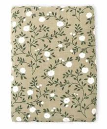 A Little Lovely Company Muslin Cloth XL Blossom - Dark Sage