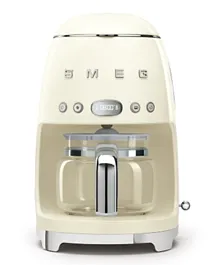 Smeg 50'S Retro Style Drip Filter Coffee Machine 1.4L 1050 W DCF02CRUK - Cream