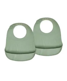 Nuuroo Tex Silicone Short Bib 2-pack Solid - Light Green Mix