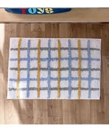 هوم بوكس - سجادة حمام قطن بتصميم مربعات أركيد