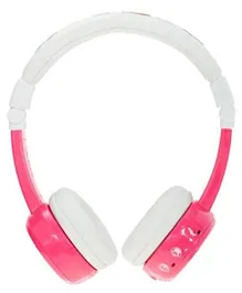 Buddyphones In-Flight Kids Foldable Headphones - Pink