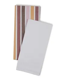 Dream Decor Multicolour & White Kitchen Towel - Pack of 2