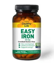 Country Life Easy Iron 25 mg Capsules - 90 Pieces