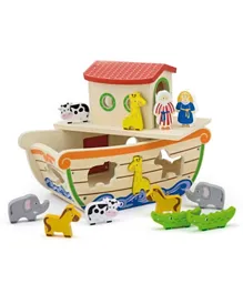 Viga Wooden Noah's Ark Shape Sorter  - Multicolor