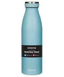 زجاجة من الستانلس ستيل من سيستيما - لون أزرق فاتح - 500 مل