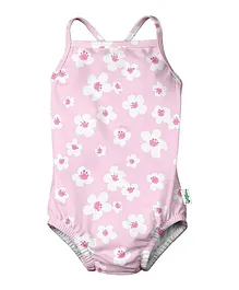 Green Sprouts Swimsuit with Built-in Reusable Absorbent Swim Diaper - Pink Blossoms