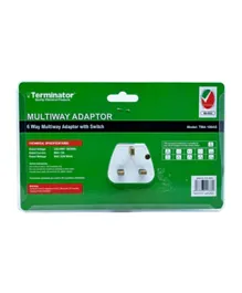 Terminator 6 Way Universal Multiway Adapter 3 Switches