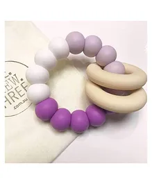 One.Chew.Three Gummi Silicone Teether - Purple Ombre