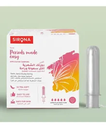 SIRONA Periods Made Easy Applicator Tampons For Heavy Flow - 16 Pieces
