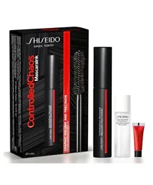 Shiseido Controlled Chaos Mascaralnk 01 Black Puls 11.5mL + Makeup Remover 30mL + Shimmer Gel 2mL Set