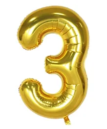 Party Propz Gold 3 Number Foil Balloon