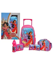Elena Of Avalor Born To Lead Promotion 18 'Trolley Bag   Pencil Pouch   Lunch Bag   Lunch Box   Water Bottle  - Pink