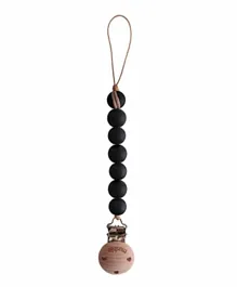 Mushie Pacifier Clip Halo - Black