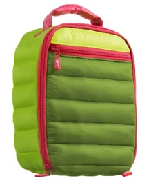 Zipit Puffer Lunch Bag Plus Free Ice Pack - Green