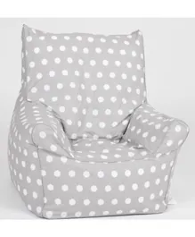 Delsit Bean Chair - Grey W. Dots