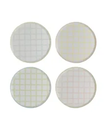 Ginger Ray Easter Plate Check Paper Plates - Pack of 8