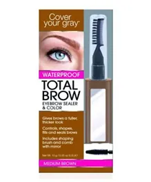 COVER YOUR GRAY Medium Brown Total Brow Eyebrow Sealer - 10g