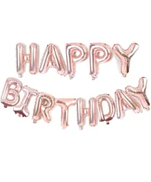 Party Propz Happy Birthday Foil Balloons Rose Gold - Set of 2