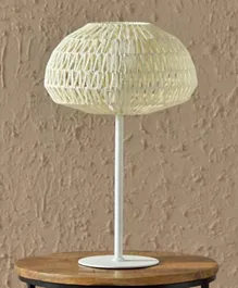 هوم بوكس - مصباح طاولة معدني ستارك بظلال ورق الحبل