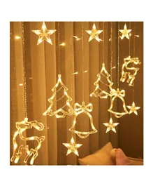 Party Propz Christmas LED String Curtain Lights For Christmas Decoration - Warm White
