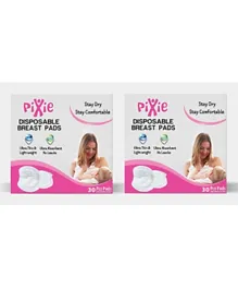 Pixie Disposable Breast Pads Pack of 2 - 60 Pieces
