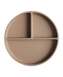 Mushie Silicone Divided Plate - Natural
